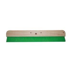 Cleaning Tools 5 Magnolia 2136-N concrete finishing broom with green nylon bristles.