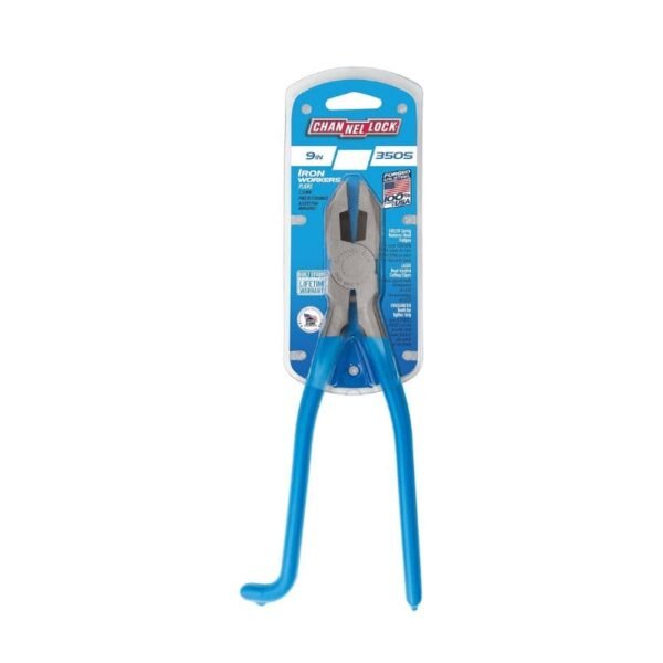 9" Channellock Ironworker's Pliers with Blue Handle