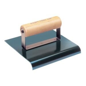 Concrete Hand Tools 14 Blue Steel Concrete Edger with Wood Handle