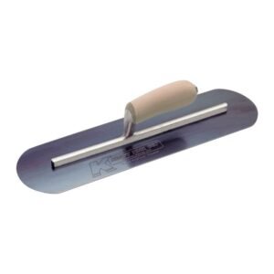 24" x 5" Blue Steel Pool Trowel with Camel Back Wood Handle